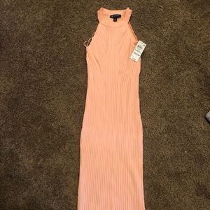 INC peach ribbed dress